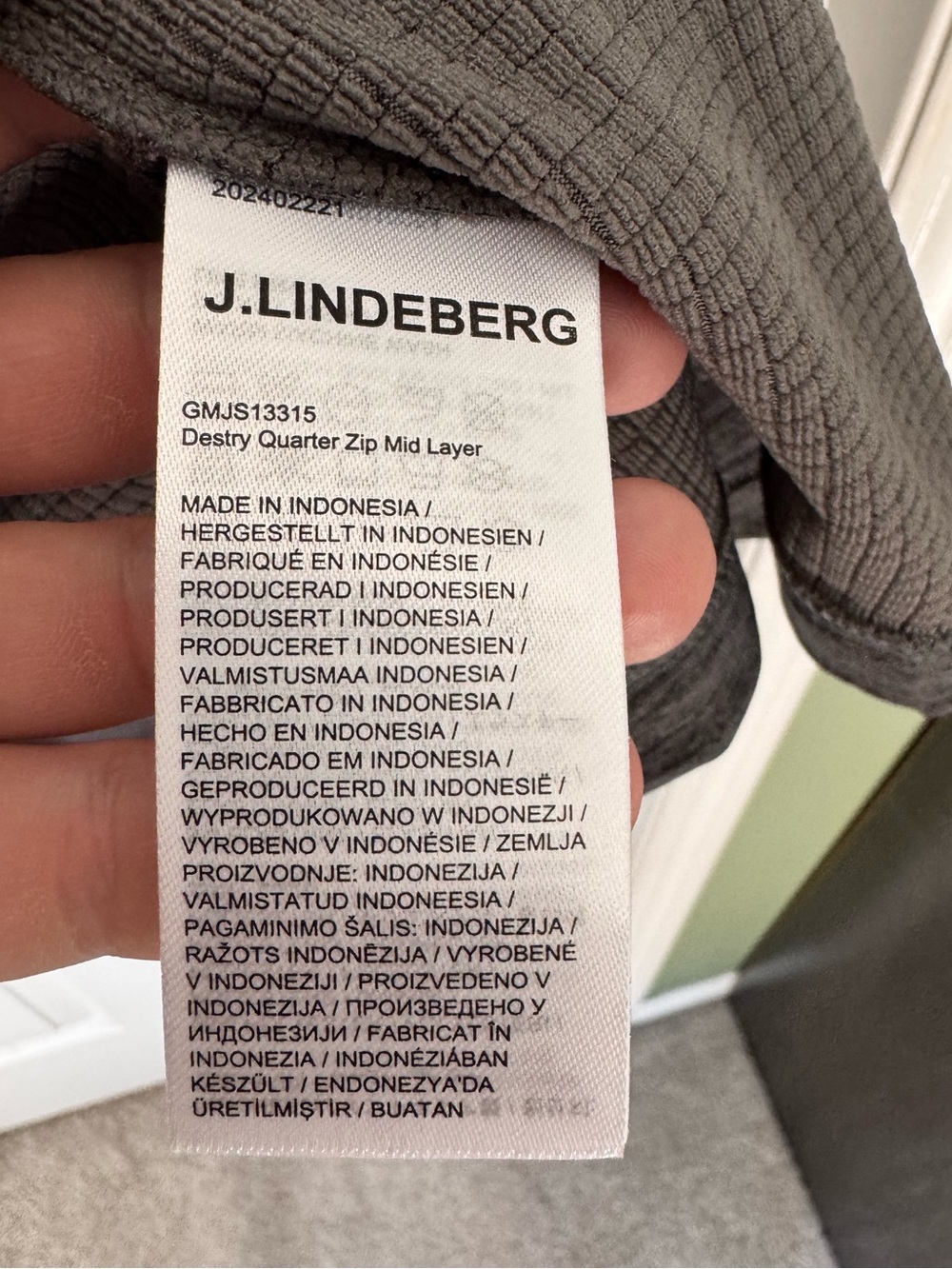 NWT Mens J.Lindeberg Destry Quarter Zip Midweight Golf Sweater Size Large NEW - Picture 12 of 14